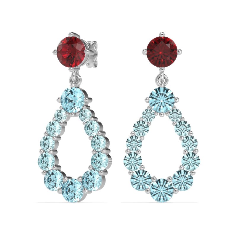 Open Pear Dangling Drop Earrings