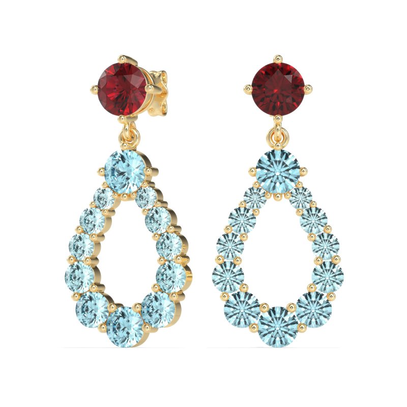 Open Pear Dangling Drop Earrings