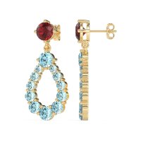 Open Pear Dangling Drop Earrings
