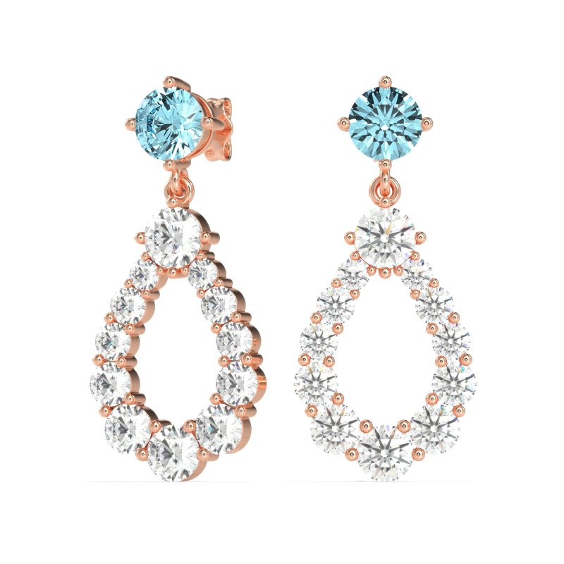 Open Pear Dangling Drop Earrings