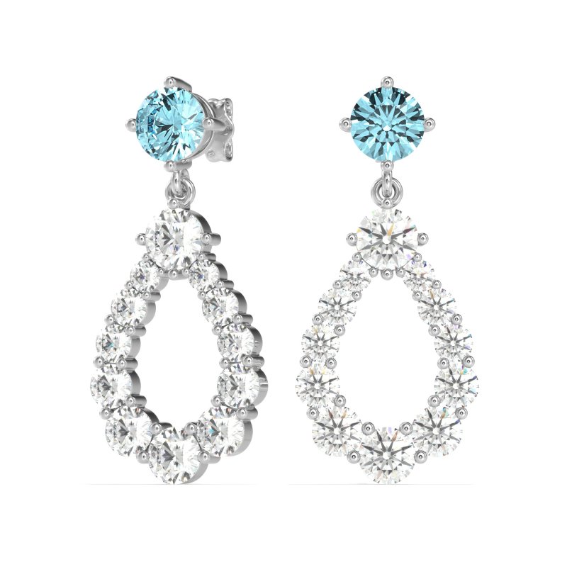 Open Pear Dangling Drop Earrings