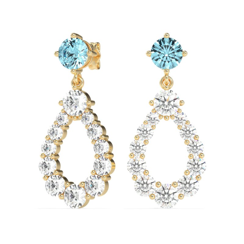 Open Pear Dangling Drop Earrings