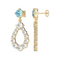 Open Pear Dangling Drop Earrings