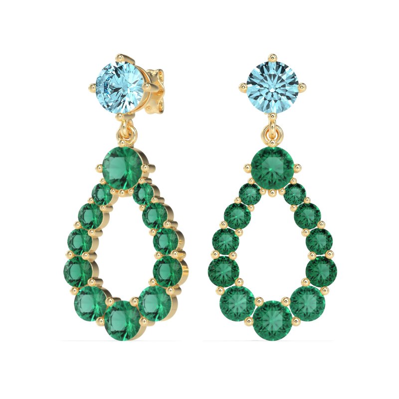 Open Pear Dangling Drop Earrings