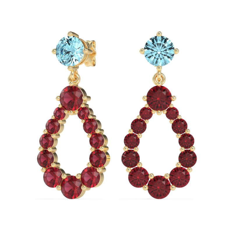 Open Pear Dangling Drop Earrings