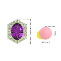 Vintage Oval Halo Stud Earrings