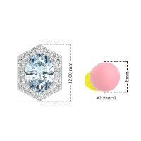Vintage Oval Halo Stud Earrings