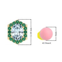 Vintage Oval Halo Stud Earrings