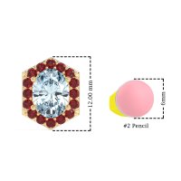 Vintage Oval Halo Stud Earrings
