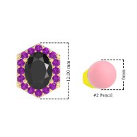 Vintage Oval Halo Stud Earrings