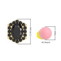 Vintage Oval Halo Stud Earrings