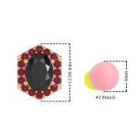 Vintage Oval Halo Stud Earrings