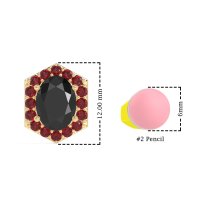 Vintage Oval Halo Stud Earrings