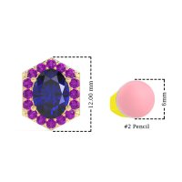 Vintage Oval Halo Stud Earrings
