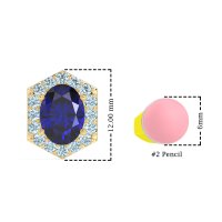 Vintage Oval Halo Stud Earrings