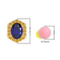 Vintage Oval Halo Stud Earrings