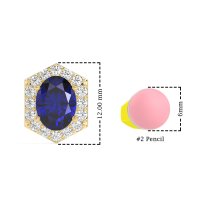 Vintage Oval Halo Stud Earrings