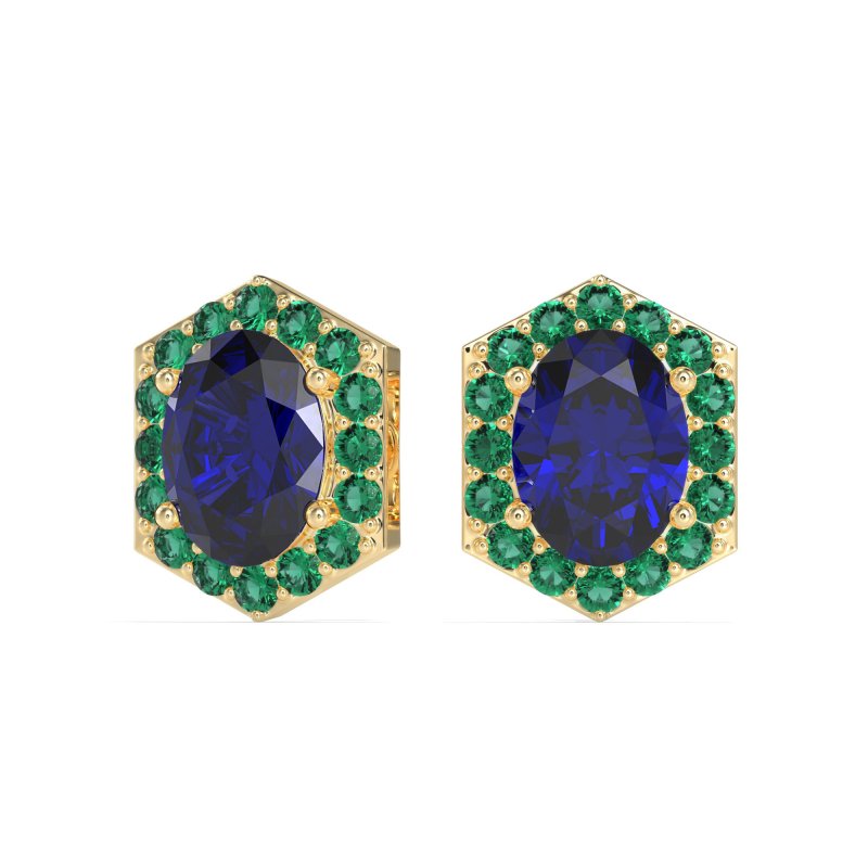 Vintage Oval Halo Stud Earrings