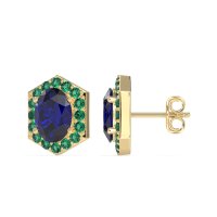 Vintage Oval Halo Stud Earrings