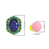 Vintage Oval Halo Stud Earrings
