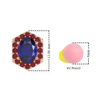Vintage Oval Halo Stud Earrings