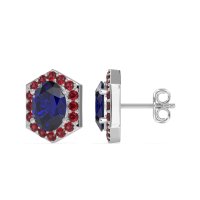 Vintage Oval Halo Stud Earrings