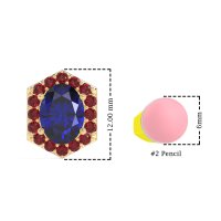 Vintage Oval Halo Stud Earrings