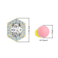 Vintage Oval Halo Stud Earrings