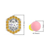 Vintage Oval Halo Stud Earrings