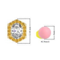 Vintage Oval Halo Stud Earrings