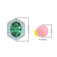 Vintage Oval Halo Stud Earrings