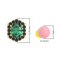 Vintage Oval Halo Stud Earrings