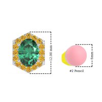 Vintage Oval Halo Stud Earrings