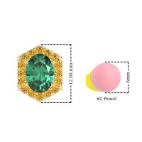 Vintage Oval Halo Stud Earrings