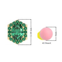 Vintage Oval Halo Stud Earrings