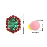Vintage Oval Halo Stud Earrings