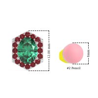 Vintage Oval Halo Stud Earrings