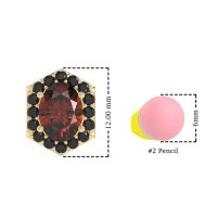 Vintage Oval Halo Stud Earrings