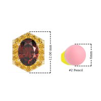 Vintage Oval Halo Stud Earrings