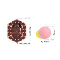 Vintage Oval Halo Stud Earrings