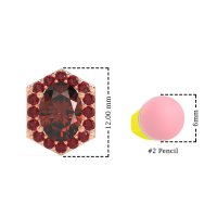Vintage Oval Halo Stud Earrings