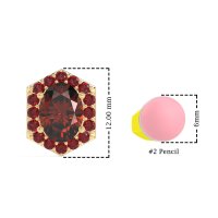 Vintage Oval Halo Stud Earrings