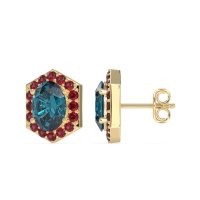 Vintage Oval Halo Stud Earrings