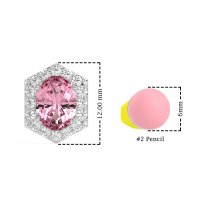 Vintage Oval Halo Stud Earrings