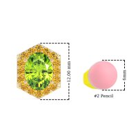 Vintage Oval Halo Stud Earrings