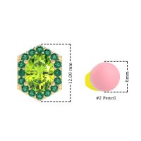 Vintage Oval Halo Stud Earrings