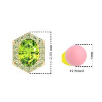 Vintage Oval Halo Stud Earrings