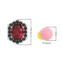 Vintage Oval Halo Stud Earrings