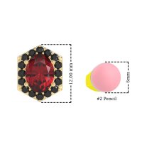 Vintage Oval Halo Stud Earrings