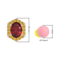 Vintage Oval Halo Stud Earrings